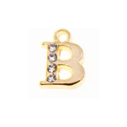 10/26pcs 13*10mm Alloy inlaid rhinestones 26 Letter Charms Pendants for Women Necklace earring jewelry accessories model