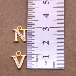 10/26pcs 13*10mm Alloy inlaid rhinestones 26 Letter Charms Pendants for Women Necklace earring jewelry accessories model
