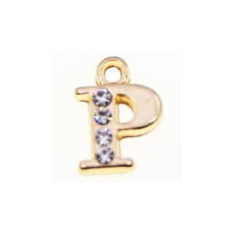10/26pcs 13*10mm Alloy inlaid rhinestones 26 Letter Charms Pendants for Women Necklace earring jewelry accessories model