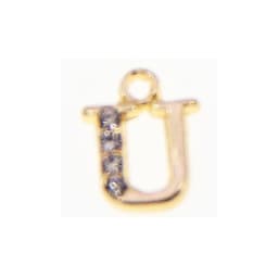10/26pcs 13*10mm Alloy inlaid rhinestones 26 Letter Charms Pendants for Women Necklace earring jewelry accessories model