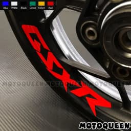 8X Motorcycle Front Rear Iner Wheels Rims Tire Decals Reflective Stripe Decor Stickers For GSXR 600 750 1000 K1K2K3K4K5K6K7K8K9