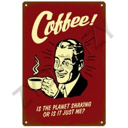 Coffee Retro Tin Sign Poster Vintage Wall Poster Metal Sign Decorative Wall Plate Kitchen Plaque Metal Vintage Decor Accessories
