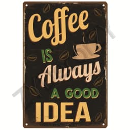 Coffee Retro Tin Sign Poster Vintage Wall Poster Metal Sign Decorative Wall Plate Kitchen Plaque Metal Vintage Decor Accessories