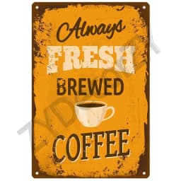 Coffee Retro Tin Sign Poster Vintage Wall Poster Metal Sign Decorative Wall Plate Kitchen Plaque Metal Vintage Decor Accessories