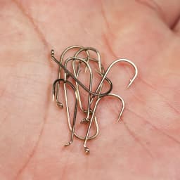 ICERIO 100PCS Nymphs Dry Wet Fly Tying Hook Down Eye 1X Long Shank Round Bend Trout Fishing Hooks