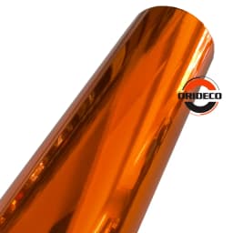 10/20/30/40/50*152CM High Stretchable Orange Chrome Air Bubble Free Mirror Vinyl Wrap Film Sticker Emblem Car Bike Motor Cover