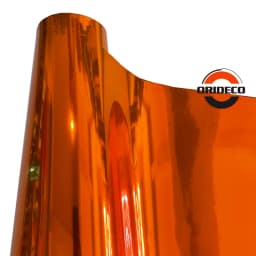 10/20/30/40/50*152CM High Stretchable Orange Chrome Air Bubble Free Mirror Vinyl Wrap Film Sticker Emblem Car Bike Motor Cover