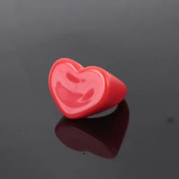 FishSheep Big Colorful Resin Heart Rings For Women Korean Geometric Transparent Shiny Acrylic Ring Girls Fashion Jewelry Gifts