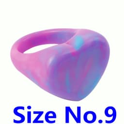 FishSheep Big Colorful Resin Heart Rings For Women Korean Geometric Transparent Shiny Acrylic Ring Girls Fashion Jewelry Gifts