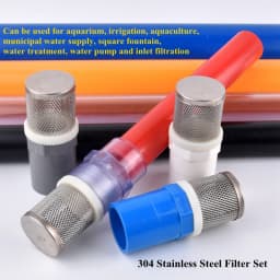 20~50mm 304 Stainless Steel Filter PVC/UPVC Pipe Set Aquarium Tank Water Pump Inlet Tube Filter Garden Drip Irrigation Filter
