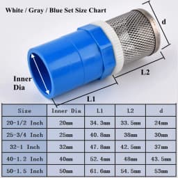20~50mm 304 Stainless Steel Filter PVC/UPVC Pipe Set Aquarium Tank Water Pump Inlet Tube Filter Garden Drip Irrigation Filter