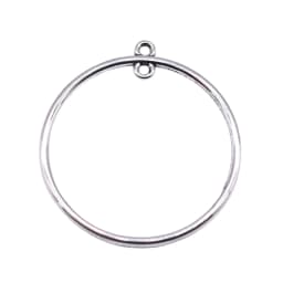 WYSIWYG 10pcs 43x40mm/33x30mm Geometric Circle Earrings Connector Charms Antique Silver Color Jewelry Findings