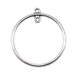WYSIWYG 10pcs 43x40mm/33x30mm Geometric Circle Earrings Connector Charms Antique Silver Color Jewelry Findings