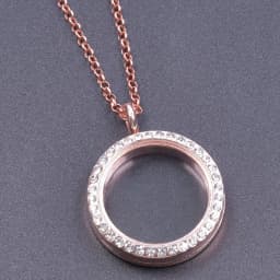 Heart Locket Pendant Necklace For Women Men Accessories Rhinestone Floating Lockets Charm Necklaces Fashion Jewelry Gift 3 Color