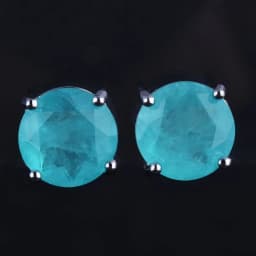 925 Sterling Silver Earrings 10*10mm Paraiba Tourmaline Gemstone Round Stud Earrings Jewelry For Women Jewelry Anniversary Gift
