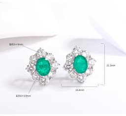 925 Sterling Silver Earrings 10*10mm Paraiba Tourmaline Gemstone Round Stud Earrings Jewelry For Women Jewelry Anniversary Gift