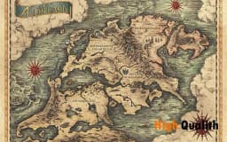 Banmu Middle Earth Retro Near Harad City Map Wall Art Poster Vintage Map Wall Canvas Paintings Livingroom Home Decor