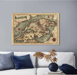 Banmu Middle Earth Retro Near Harad City Map Wall Art Poster Vintage Map Wall Canvas Paintings Livingroom Home Decor