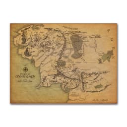 Banmu Middle Earth Retro Near Harad City Map Wall Art Poster Vintage Map Wall Canvas Paintings Livingroom Home Decor