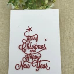 DIY Merry Christmas HAPPY NEW YEAR Cutting Dies Stencil Scrapbooking Card Making