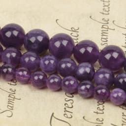 Natural Stone Beads Amethyst Round Beads Loose Spacer Crystal Quartz Beads for Jewelry Making DIY Handmade Bracelets Neckalces