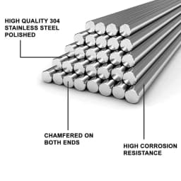 1/5PCS 2/2.5/3/4/5/6/8/10/14MM Stainless Steel Solid Round Rods Axis Linear Shaft Bearing 125-500mm Long