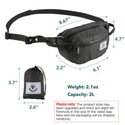Hiking Waist Packs Portable, 2L Water Resistant Hiking Fanny Packs Lightweight with Adjustable Strap