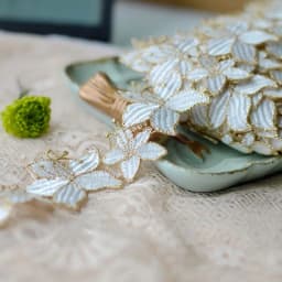 1Yard Gold Flower Lace Trim Ribbon Embroidered Webbing Sewing Craft French African Gift Wrapping 4CM Wide