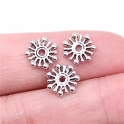 100pcs Antique Silver Color DIY Crafts Making Findings Handmade Metal Alloy Spacer Bead Charms For Jewelry Making