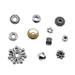 100pcs Antique Silver Color DIY Crafts Making Findings Handmade Metal Alloy Spacer Bead Charms For Jewelry Making