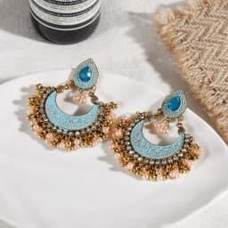 Ethnic Women's Palace Gold Geometric Turkish Jhumka Earrings Pendientes Indian Jewelry Tassel Dangling Earrings