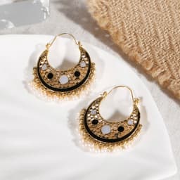 Ethnic Women's Palace Gold Geometric Turkish Jhumka Earrings Pendientes Indian Jewelry Tassel Dangling Earrings