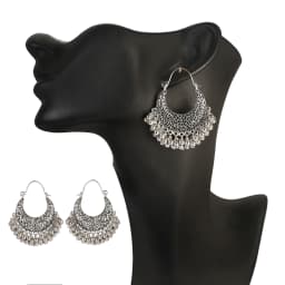 Ethnic Women's Palace Gold Geometric Turkish Jhumka Earrings Pendientes Indian Jewelry Tassel Dangling Earrings