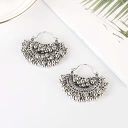 Ethnic Women's Palace Gold Geometric Turkish Jhumka Earrings Pendientes Indian Jewelry Tassel Dangling Earrings