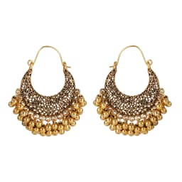 Ethnic Women's Palace Gold Geometric Turkish Jhumka Earrings Pendientes Indian Jewelry Tassel Dangling Earrings