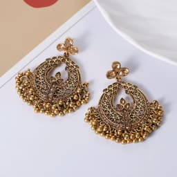 Ethnic Women's Palace Gold Geometric Turkish Jhumka Earrings Pendientes Indian Jewelry Tassel Dangling Earrings
