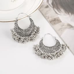 Ethnic Women's Palace Gold Geometric Turkish Jhumka Earrings Pendientes Indian Jewelry Tassel Dangling Earrings