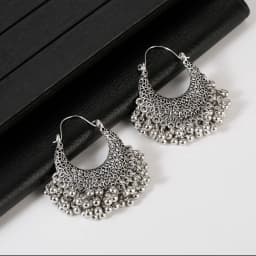 Ethnic Women's Palace Gold Geometric Turkish Jhumka Earrings Pendientes Indian Jewelry Tassel Dangling Earrings