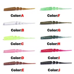 OUTKIT 4cm 5cm Fishing Soft Worm Lures Pin Tail Ice Fishing Bait Soft Polaris Sinking Lure Pesca Cheap Silicone Fishing Tackle