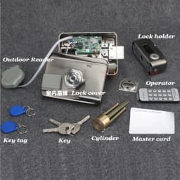 AA Battery Powered Electronic Door Lock Gate Opener Optional Wireless Remote Control Lock 125Khz ID Lock Invisible Room Lock