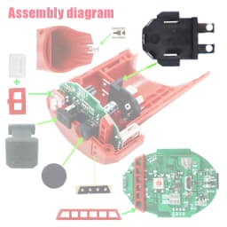 M12 Lithium Battery Socket Jack Connector Terminal For Milwaukee 12V 10.8V Li-ion Battery Charger Adapter Converter Plug Base