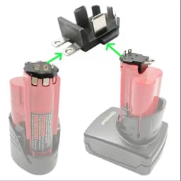 M12 Lithium Battery Socket Jack Connector Terminal For Milwaukee 12V 10.8V Li-ion Battery Charger Adapter Converter Plug Base