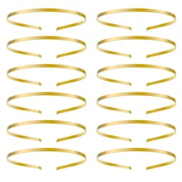 5pcs Metal Headbands Blank Smooth Hair Hoop Band DIY Hairband Plain Thin Bulk Headbands for Men Women Jeweley Hair Accessories