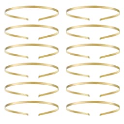 5pcs Metal Headbands Blank Smooth Hair Hoop Band DIY Hairband Plain Thin Bulk Headbands for Men Women Jeweley Hair Accessories