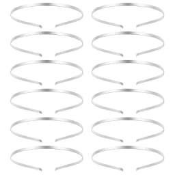 5pcs Metal Headbands Blank Smooth Hair Hoop Band DIY Hairband Plain Thin Bulk Headbands for Men Women Jeweley Hair Accessories