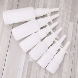 2pcs 10ml/20ml/30ml White Empty Plastic Nasal Spray Bottles Pump Sprayer Mist Nose Spray Refillable Bottling Packaging