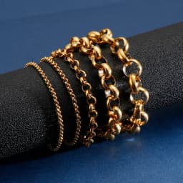 "O" Chain Luxury Stainless Steel Bracelet Men's High Quality Simple Chunky Link Wholesale Dropshipping Gift