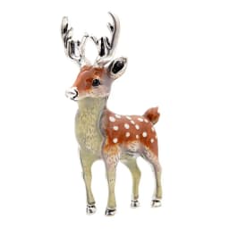 3 Colors Cute Small Deer Brooches for Women Bucks Sika Deer Animal Brooch Pin Coat Accessories Gift