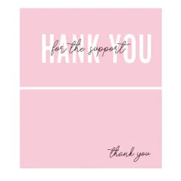 10-30pcs Pink Double Sided Thank You Cards For Small Business Gift Card Party Decoration Supplies Greeting Cards