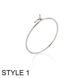 20Pcs/lot 316L Stainless Steel Big Circle Ear Wire Hoops Earring Making Materials DIY Earrings Base Earwires Jewelry Findings